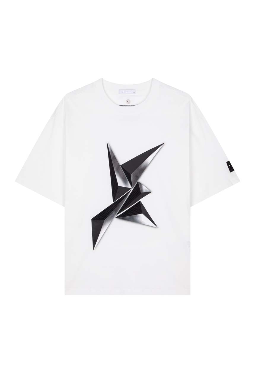 LIBERCLASSY] GEOMETRIC 아트웍 반팔 티셔츠 아이보리